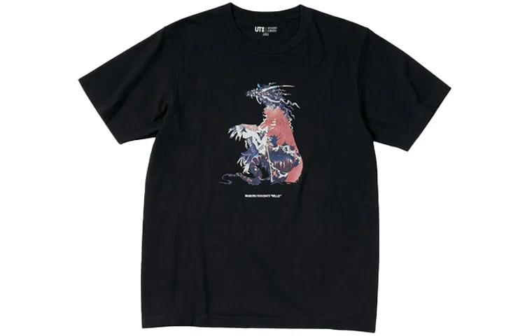 Детская футболка с принтом UNIQLO, Black