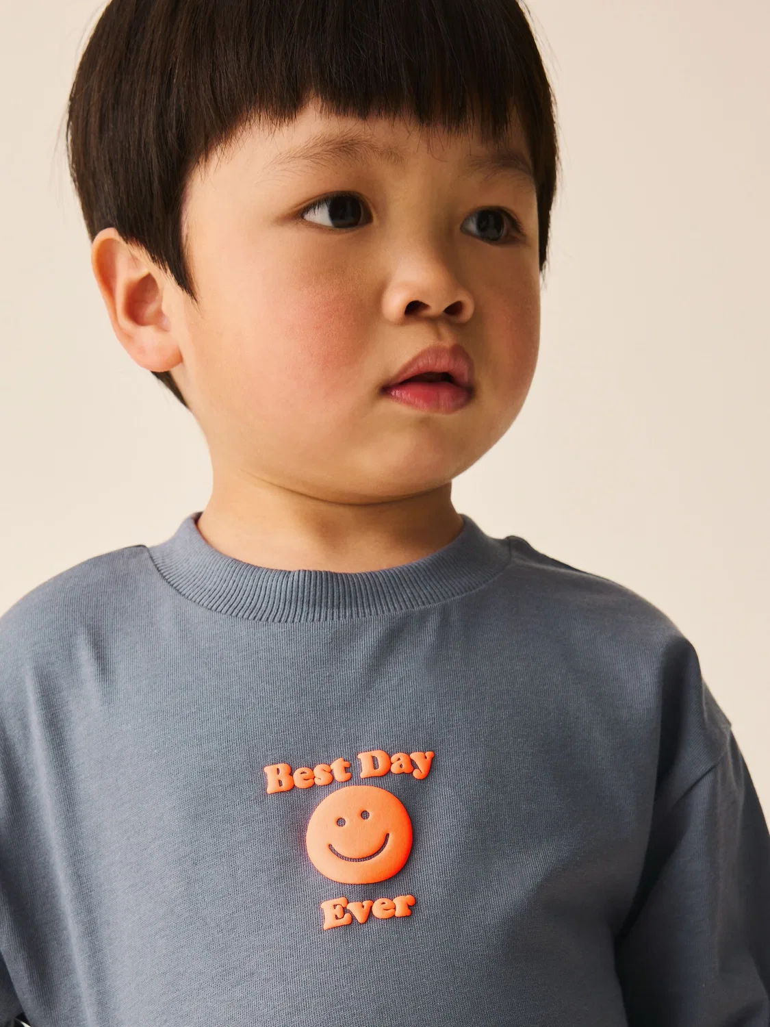 Футболка с длинным рукавом с принтом Smile Next, Charcoal Grey Smile — фото 3