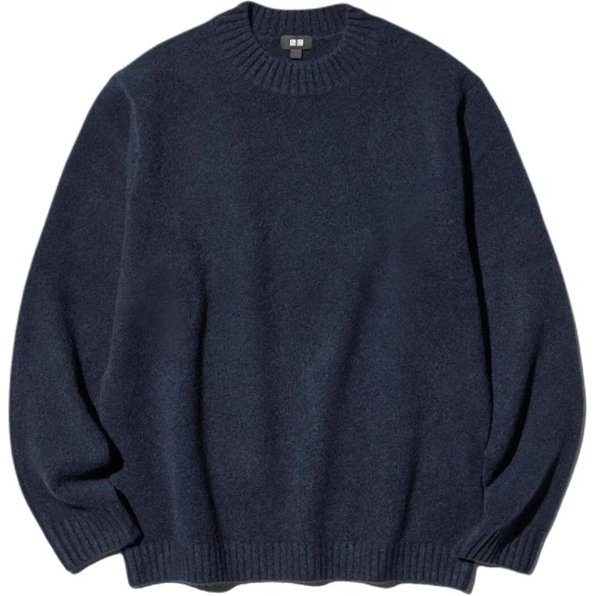 Мужской свитер с круглым вырезом Navy Blue UNIQLO
