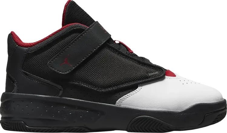 

Кроссовки Jordan Max Aura 4 PS Black White Gym Red, черный, Черный;серый, Кроссовки Jordan Max Aura 4 PS Black White Gym Red, черный