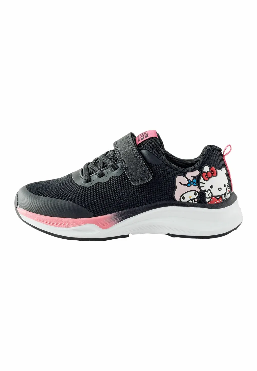 Обычный крой - кроссовки Hello Kitty и друзья на эластичной шнуровке - кроссовки Next, Black
