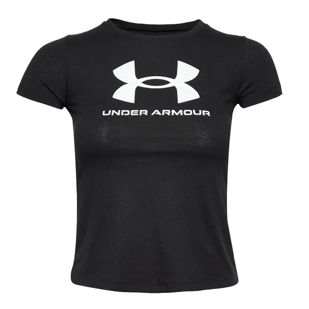 Детская хлопковая футболка Sportstyle Logo Ss Under Armour, Schwarz