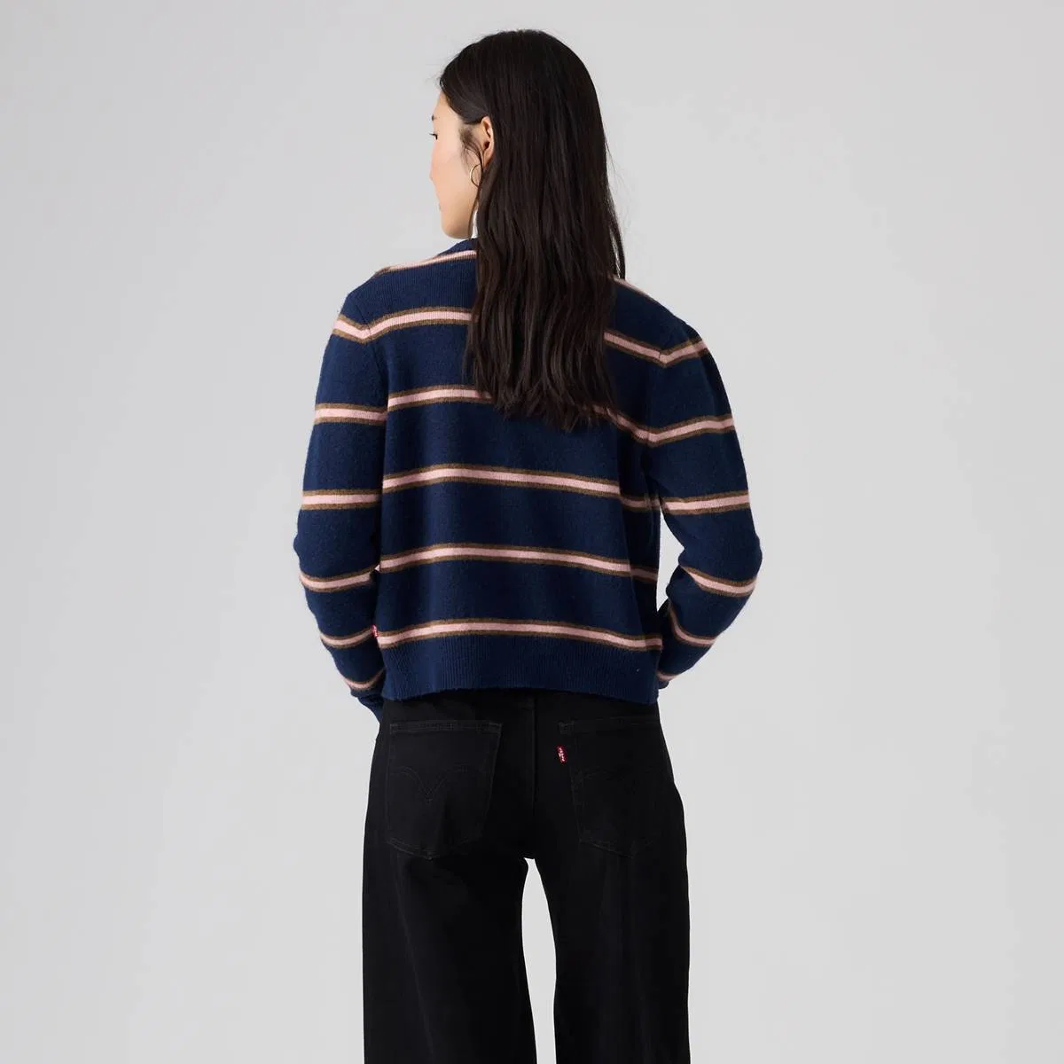 Кардиган Claire Levi's, Devin Stripe Navy Blazer - Blue — фото 4