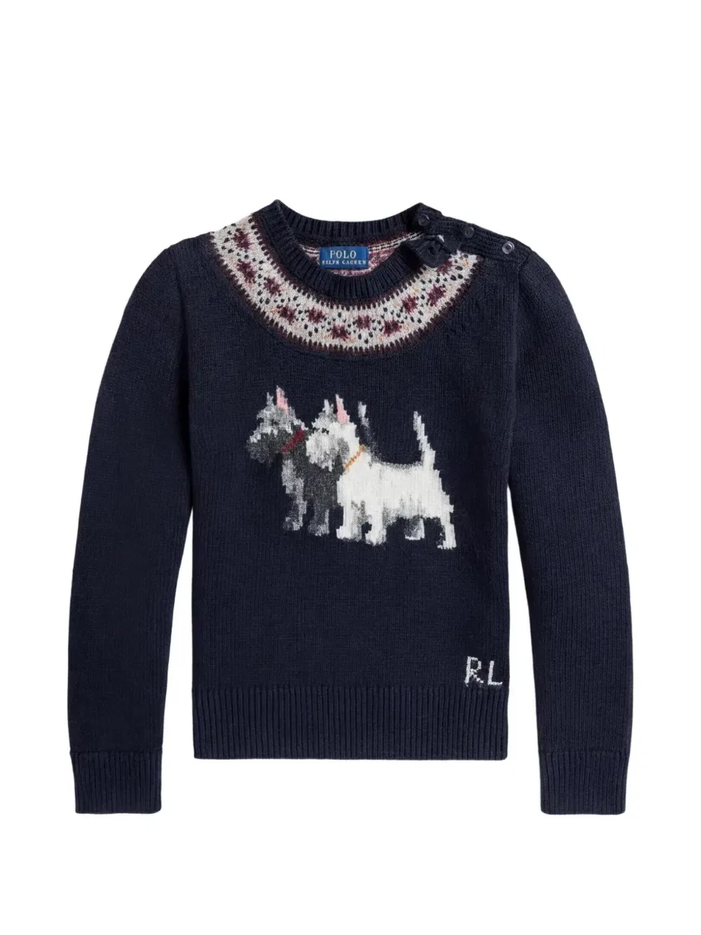 Свитер с длинными рукавами Polo Ralph Lauren Kids, синий