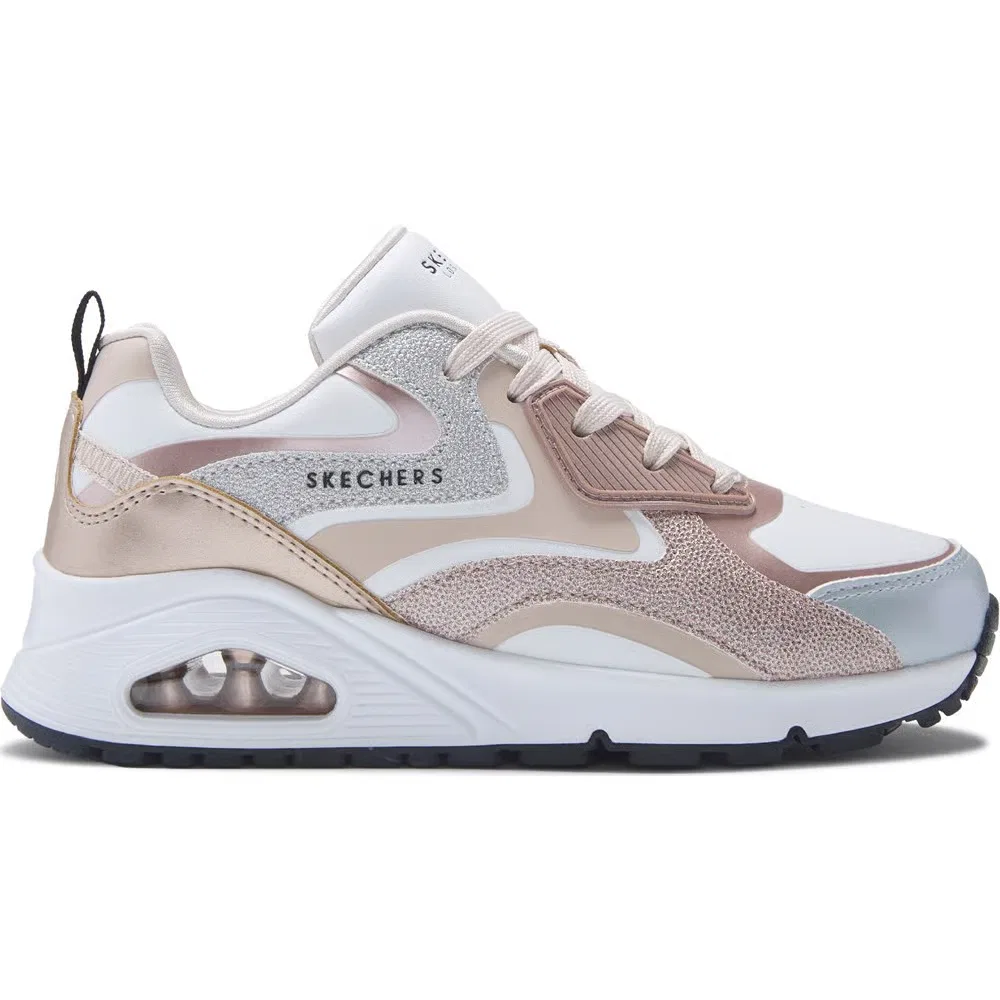 Детские кроссовки Street Uno Skechers, White Metallic — фото 2