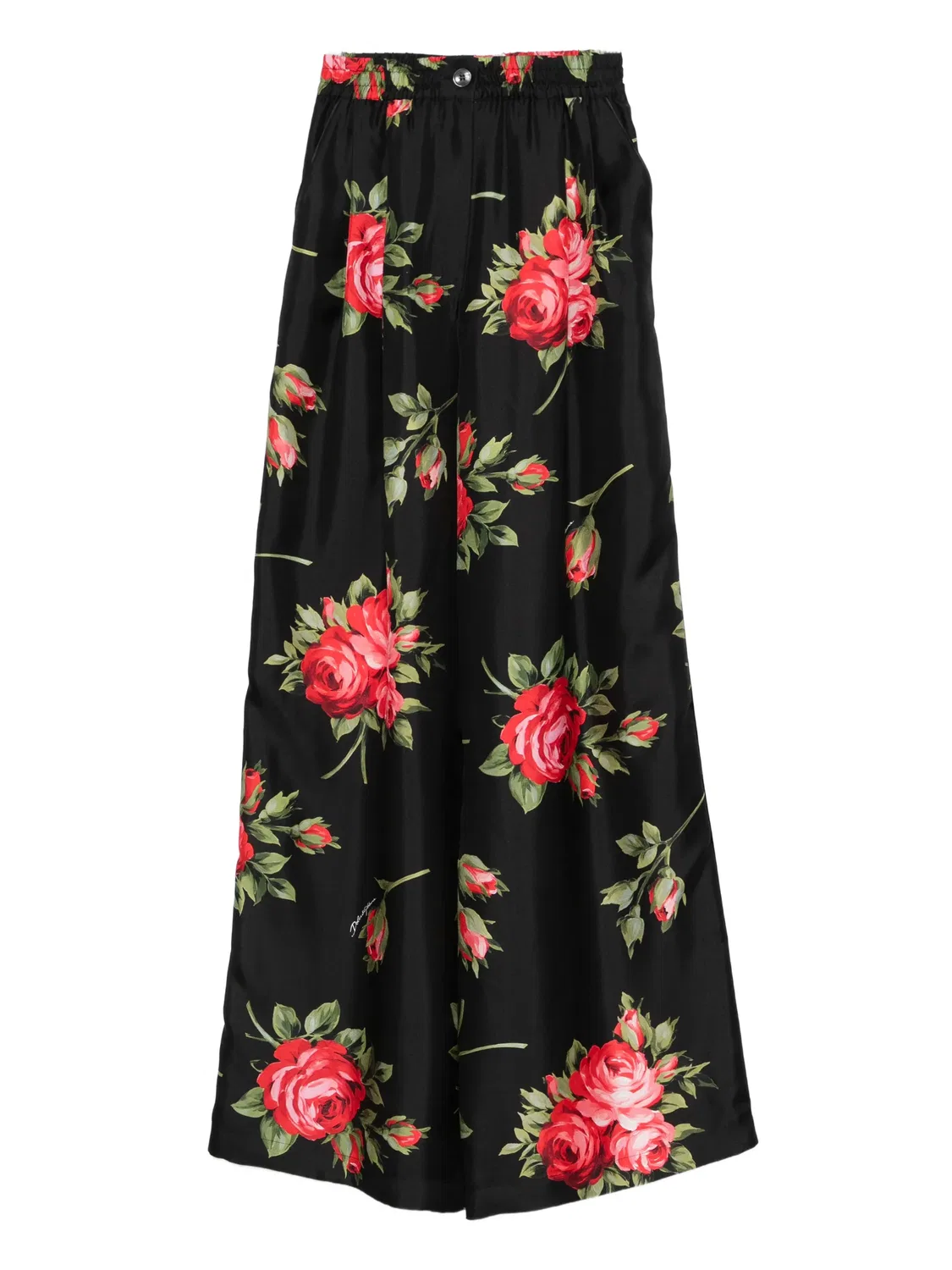 Штаны с цветочным принтом Dolce & Gabbana, черный