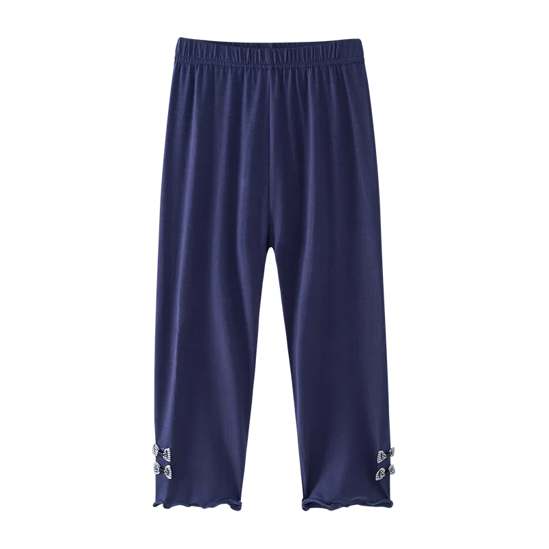Детские леггинсы для девочек хлопковые Red Bean, Navy Blue