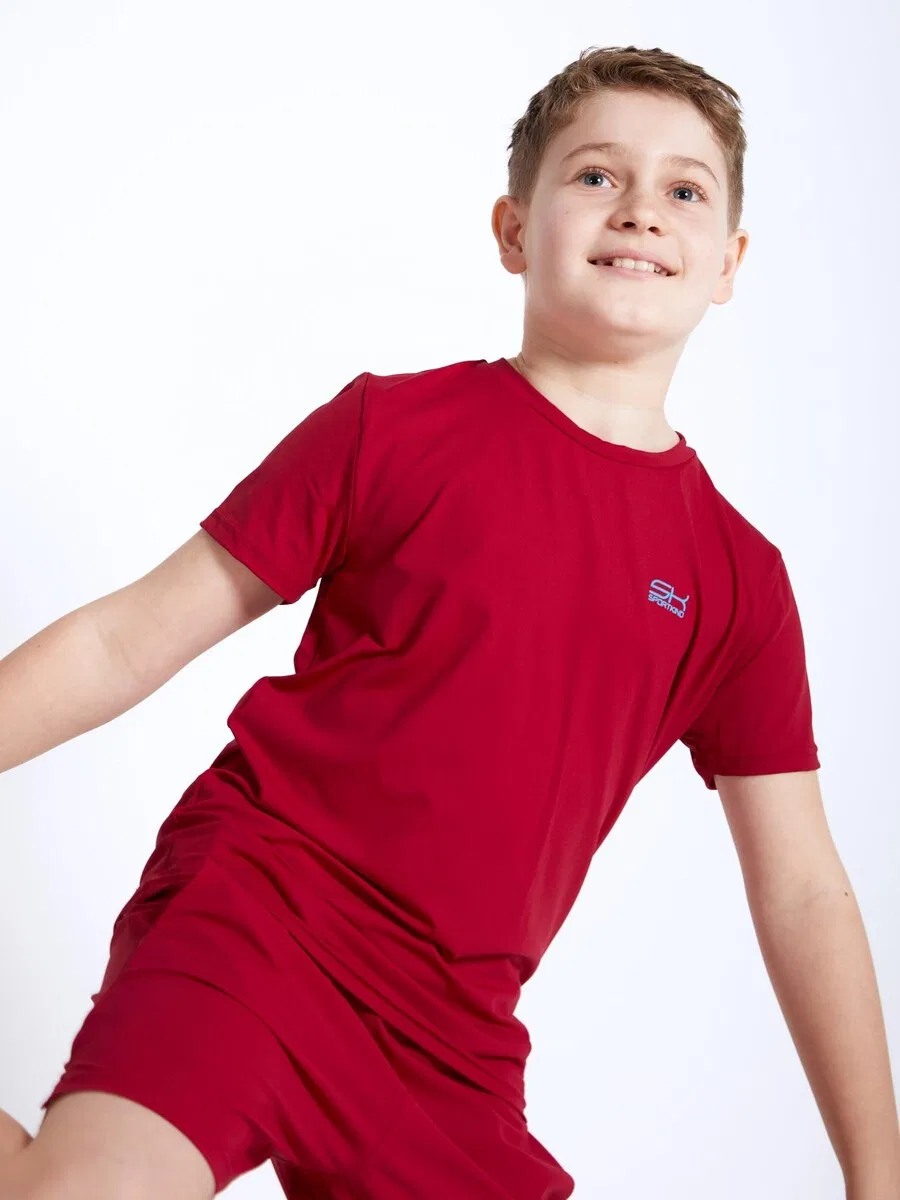 Футболка бордо SPORTKIND — фото 2