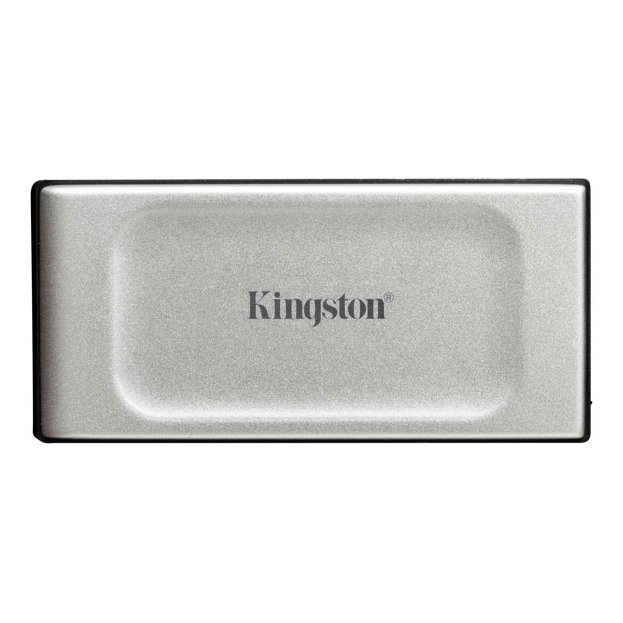 Внешний диск SSD Kingston XS2000, 1 ТБ, cеребристый - фото