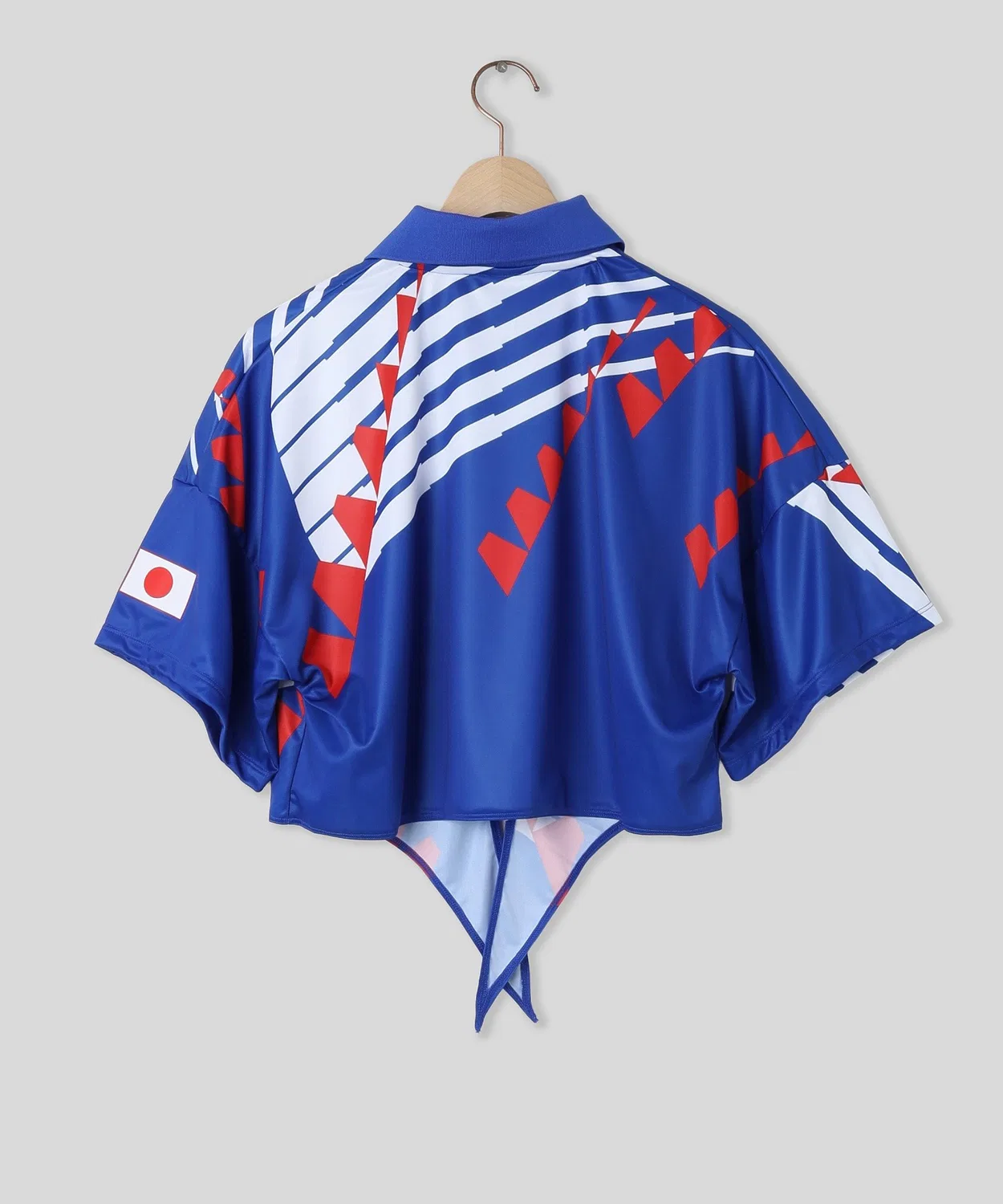 Мужская футболка с V-образным вырезом и шнурком-кулиской Japan Reconstructed Bringback Jersey Adidas Originals, Blue — фото 2