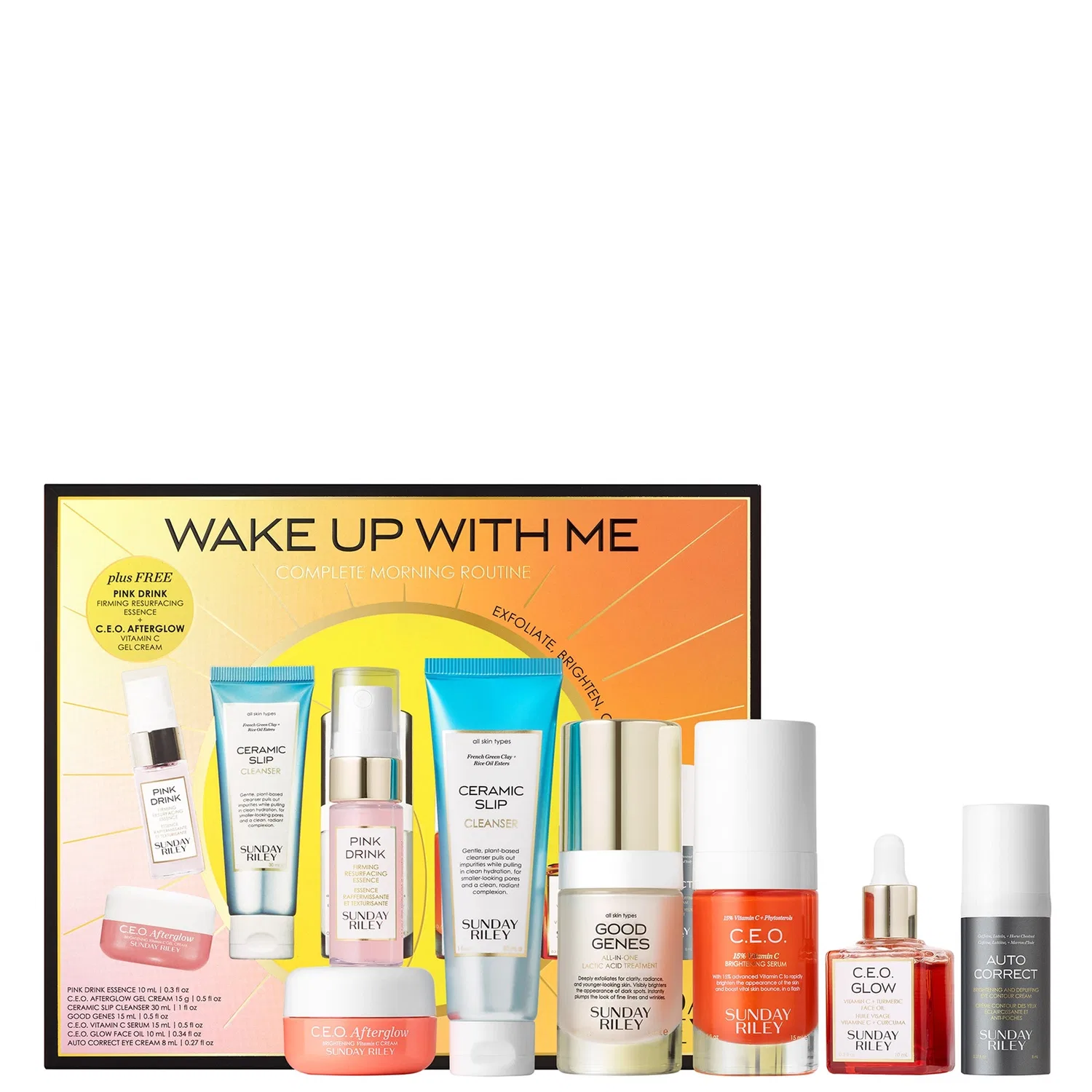 Набор косметики для утреннего ухода Wake Up With Me Complete Morning Routine Kit Sunday Riley