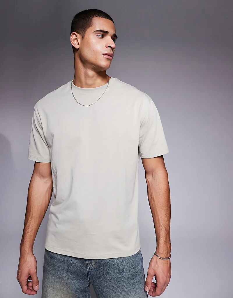 

Футболка Essential Relaxed в каменном цвете ASOS DESIGN