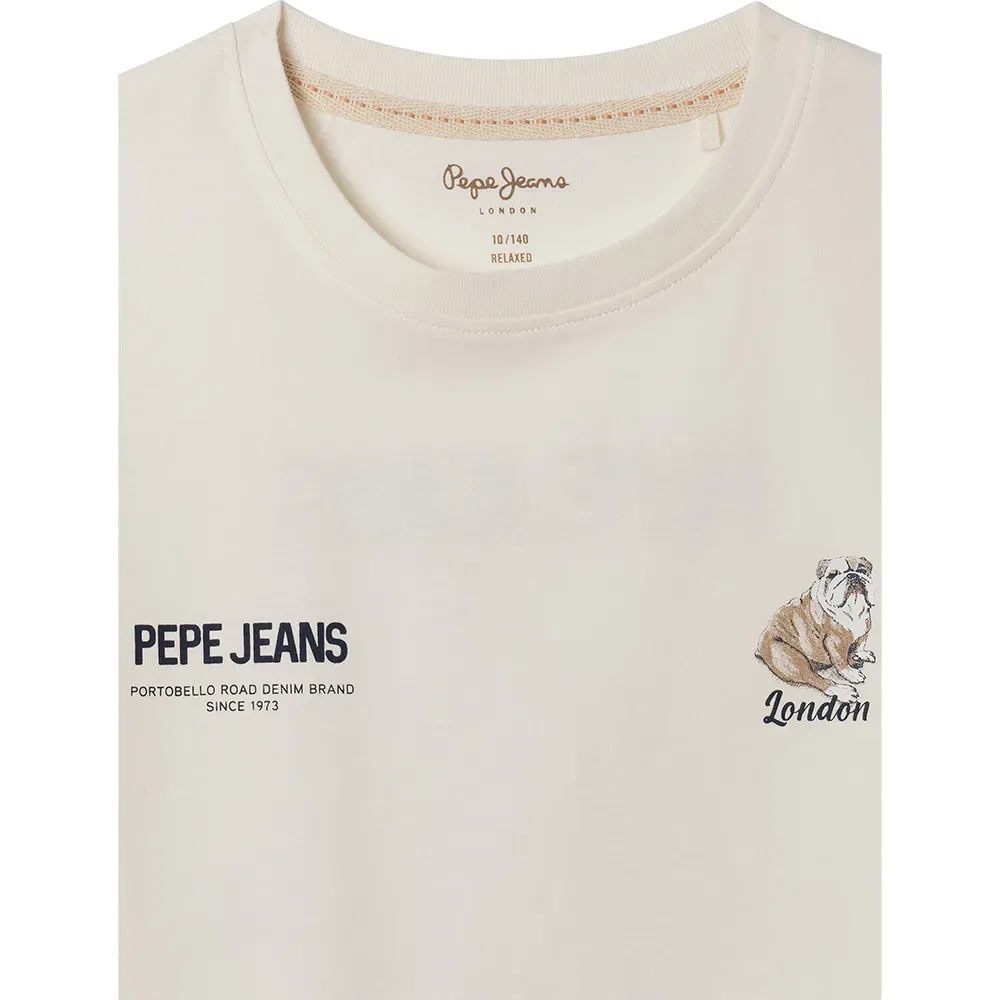 Детская футболка с коротким рукавом Cutbert Pepe jeans, Beige — фото 3