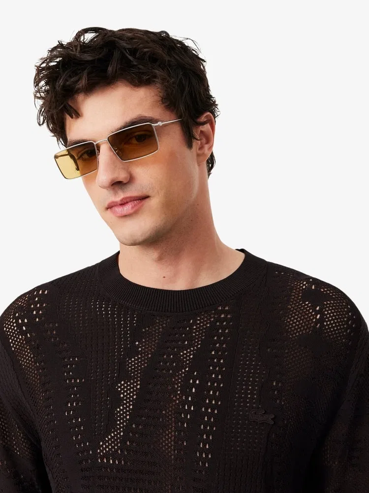 Пуловер с жаккардовым узором LACOSTE, Antique Gold — фото 2