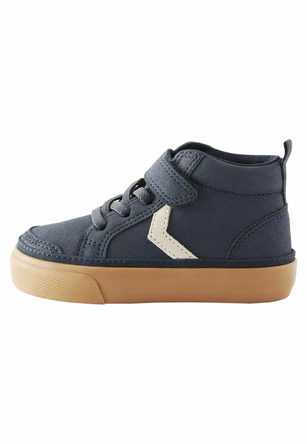 Кроссовки высокие с липучками Touch fastening chevron Next, Navy blue, темно-синий