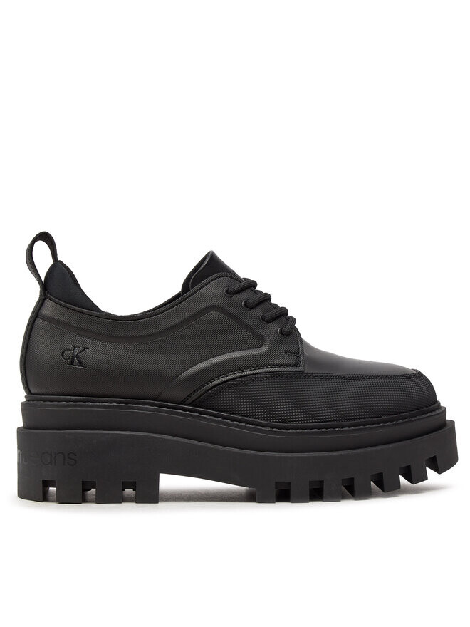 

Кроссовки Calvin Klein Jeans Flatform Laceup Derby Mg Mtl, черный