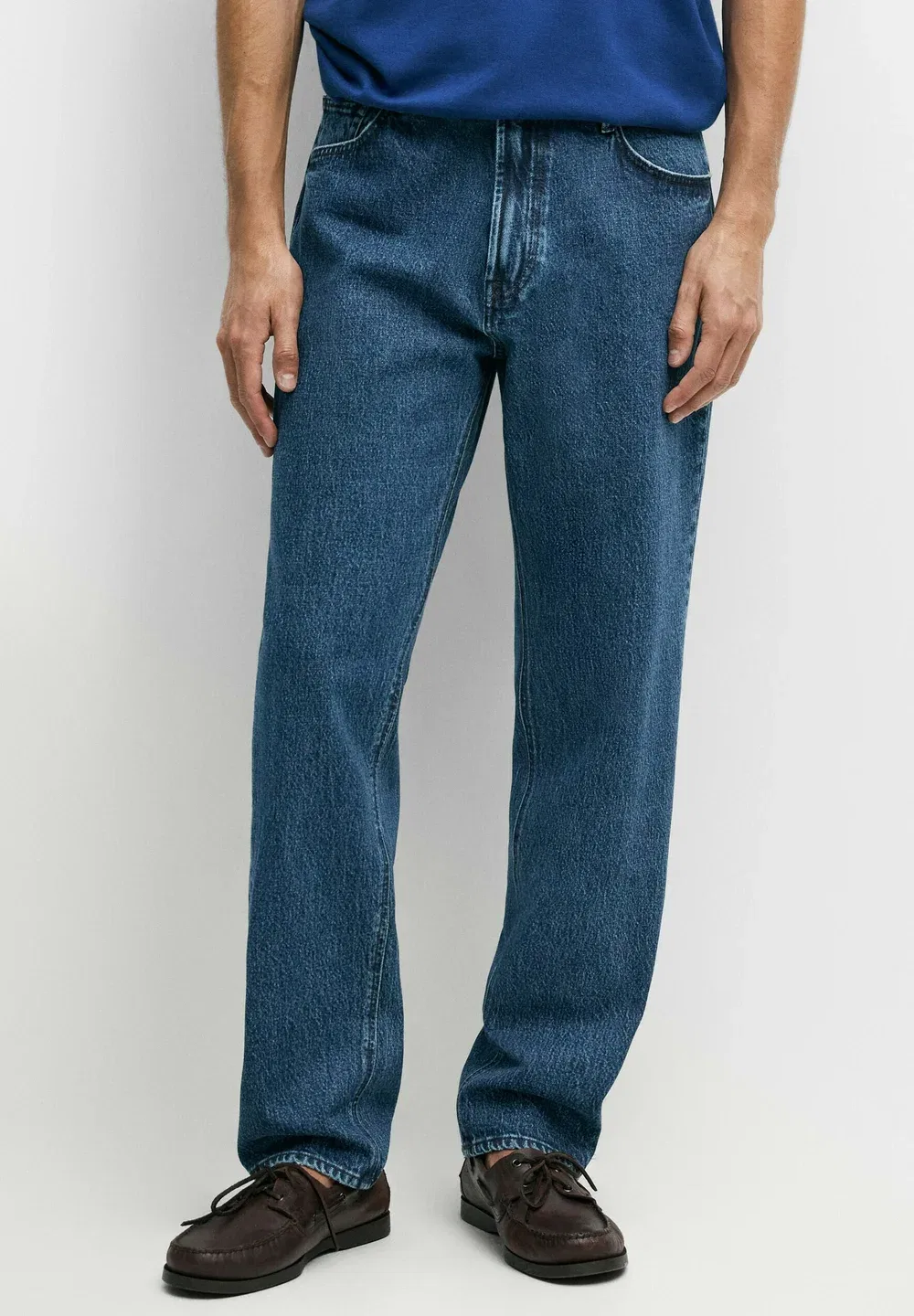 Джинсы зауженного кроя - джинсы прямого кроя Massimo Dutti, Dark Blue