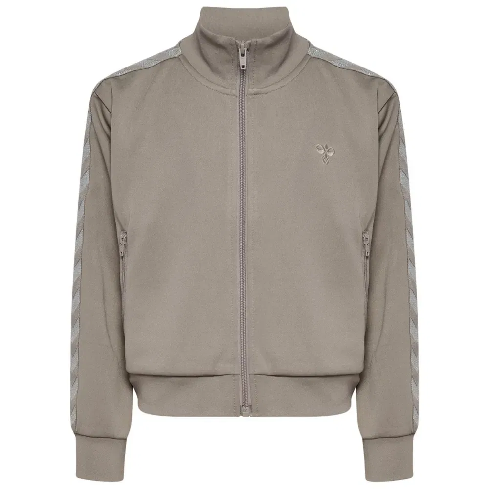 Детская куртка-олимпийка с блестящими лампасами Hummel, Grey — фото 3