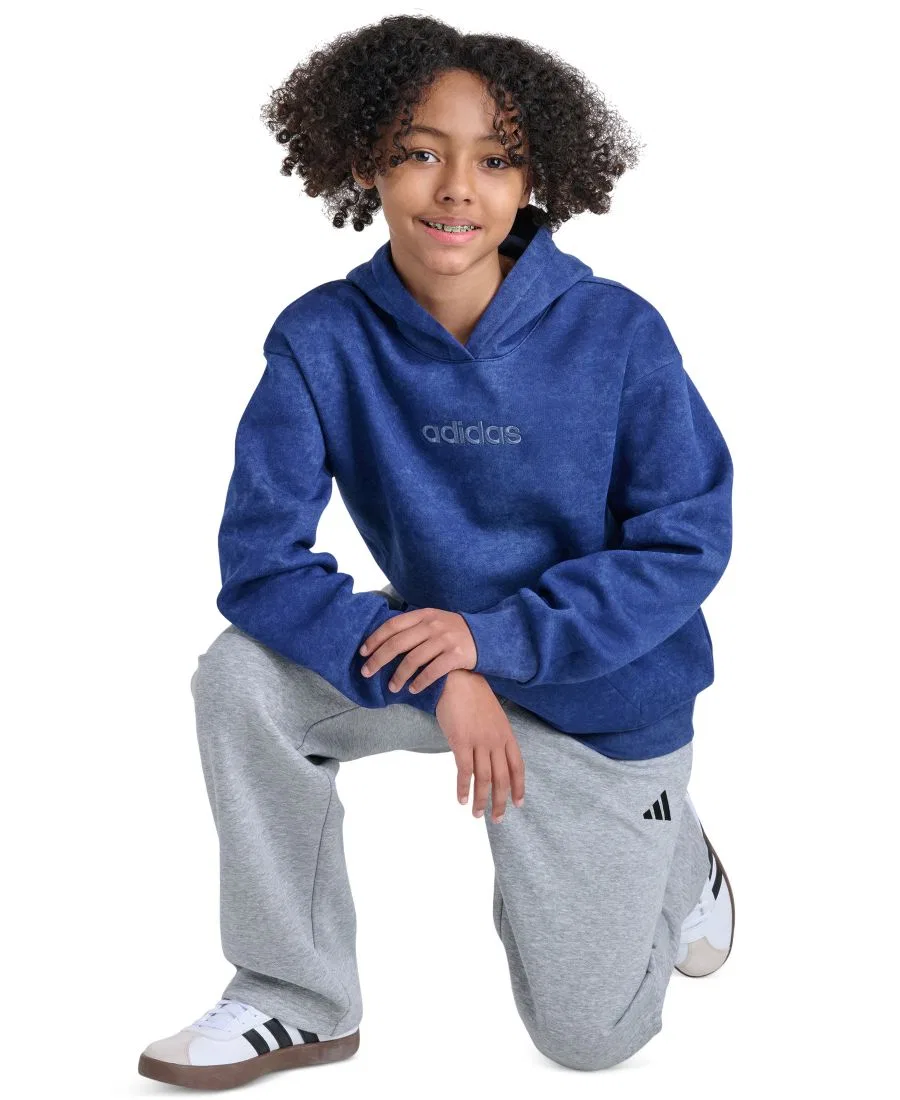 Худи с длинным рукавом и капюшоном, свободный крой adidas, Dark Blue — фото 2