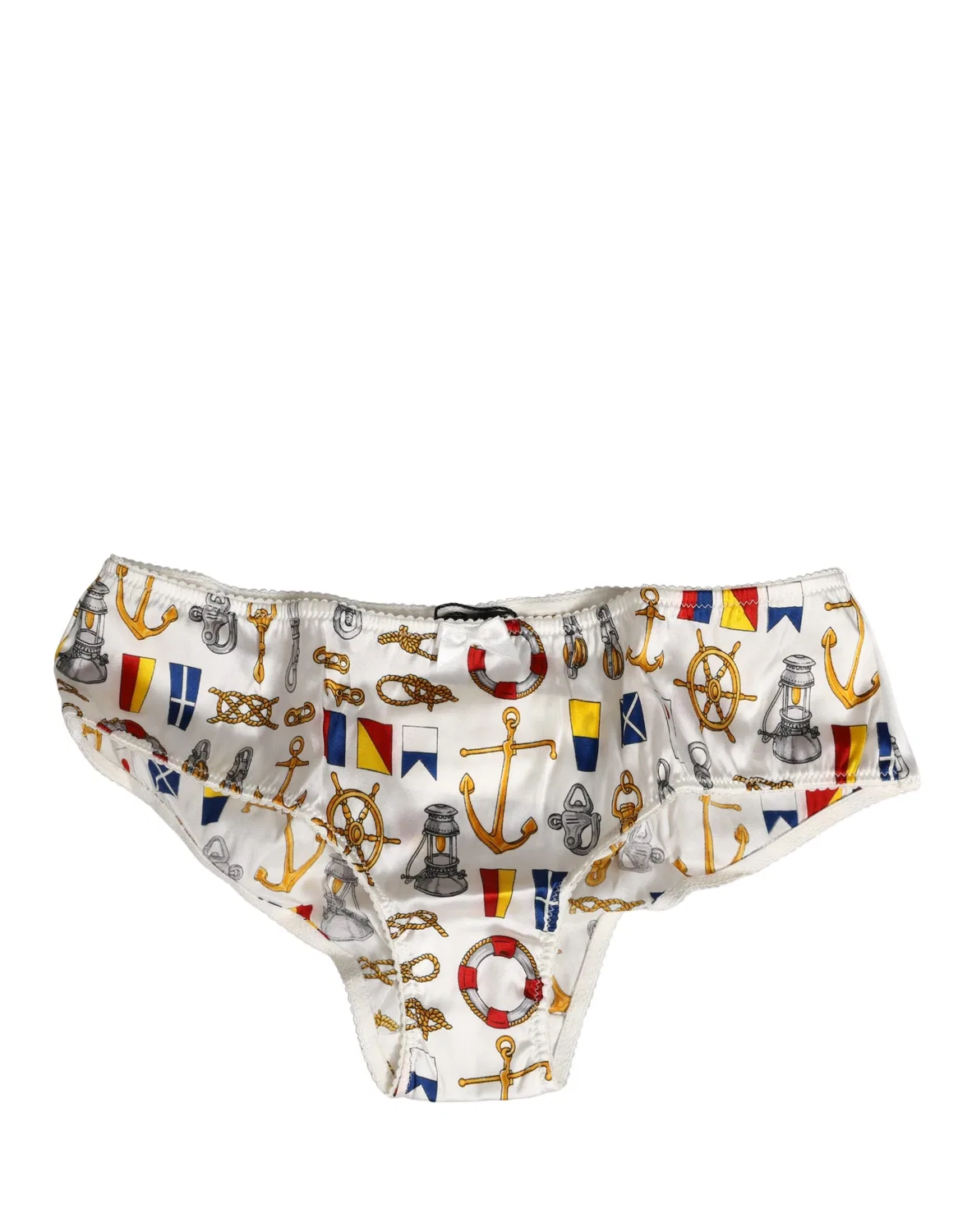 Женские трусы с принтом White Sailor Print Dolce & Gabbana, White — фото 3