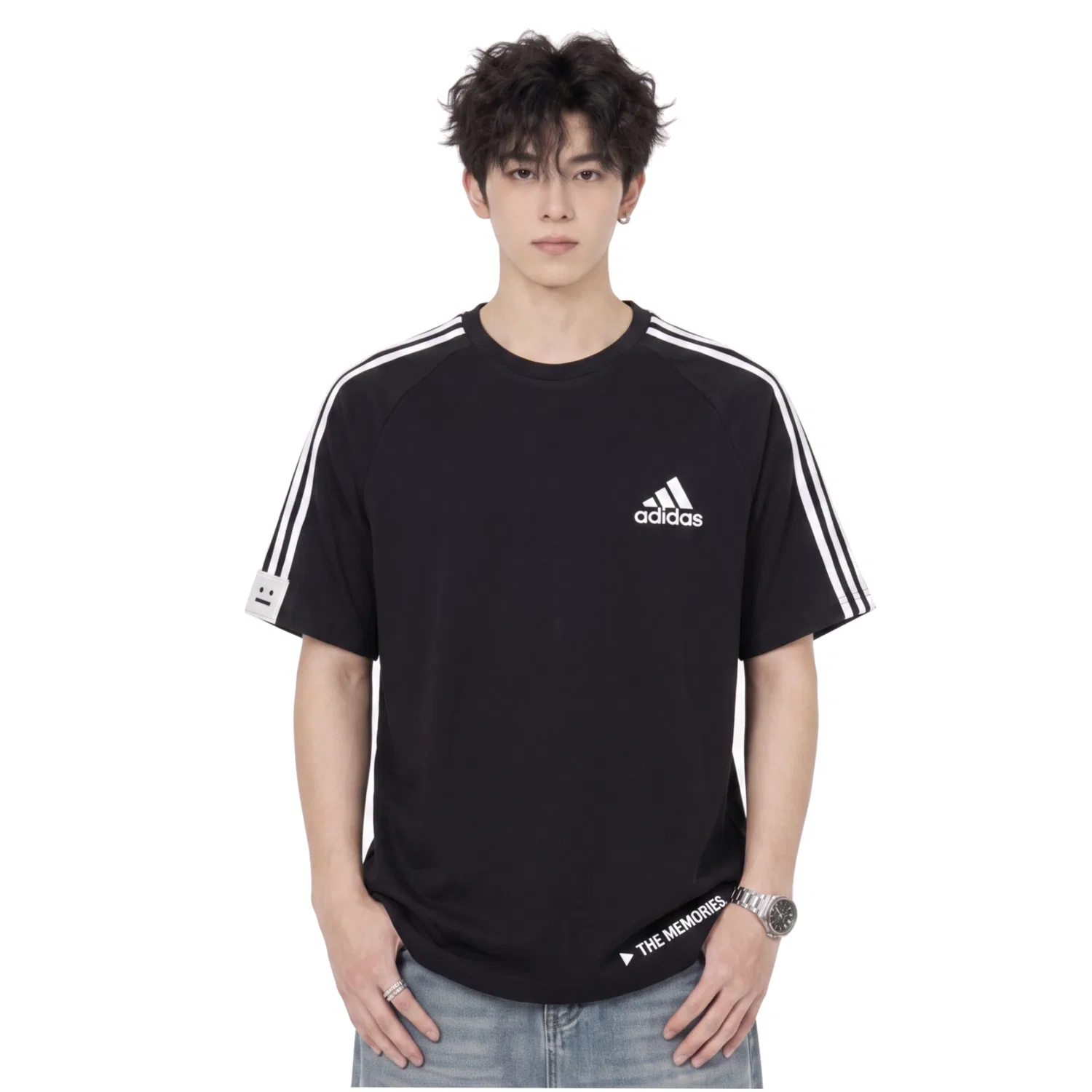 Мужская футболка с принтом Black Expression Adidas, Black Expression — фото 3