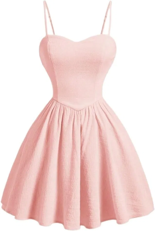 Женское летнее платье с открытой спиной Pastel Pink, Pink