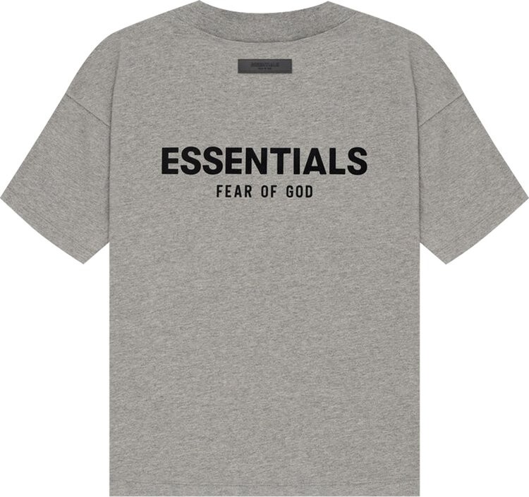 Футболка Fear of God Essentials Tee 'Dark Oatmeal', серый — фото 3