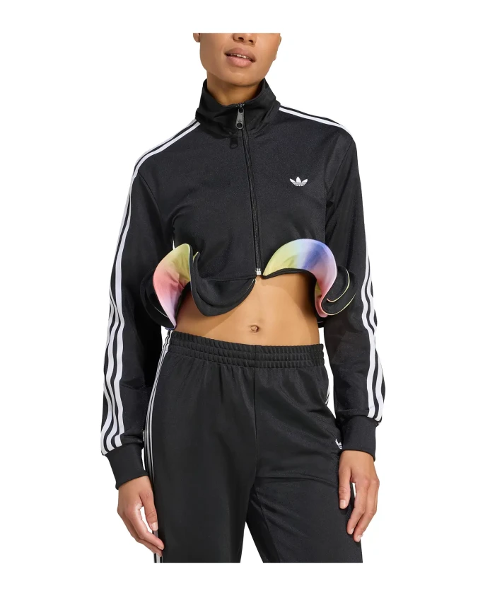 

Черный спортивный топ с оборками, роскошная одежда Adidas, черный