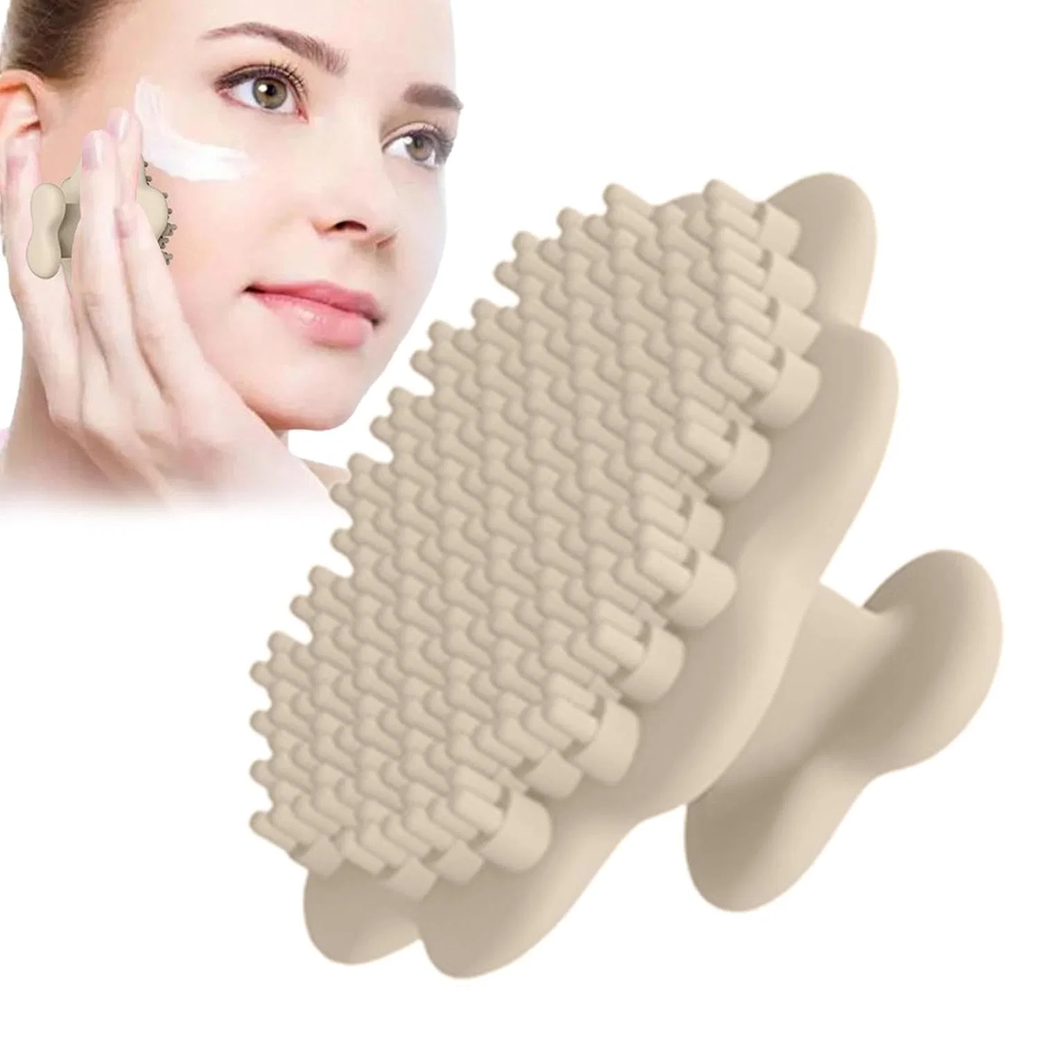Силиконовая щетка для лица Firulab, Cream colours