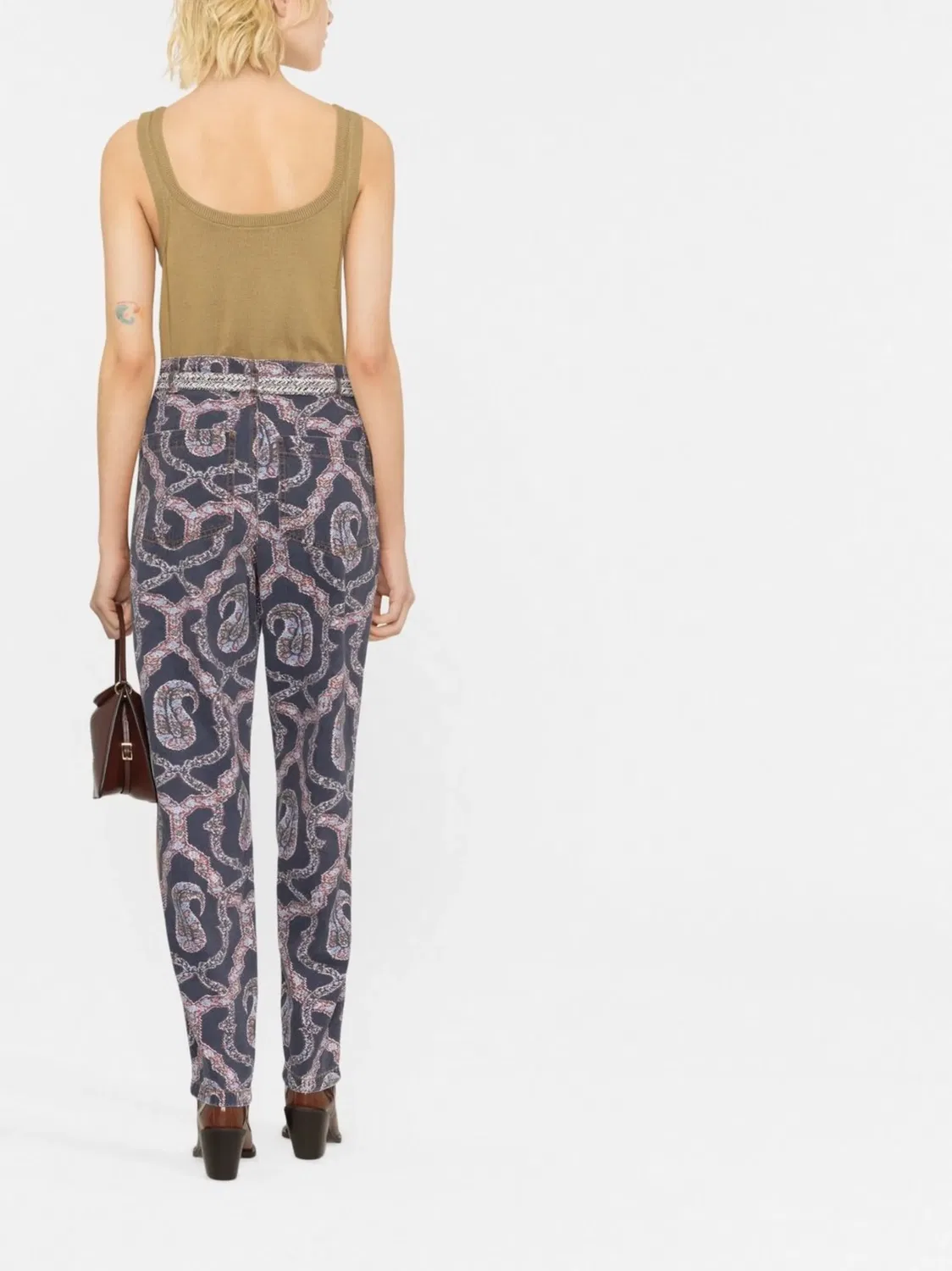 ETRO Удобные брюки с tapered-легом и абстрактным узором — фото 4