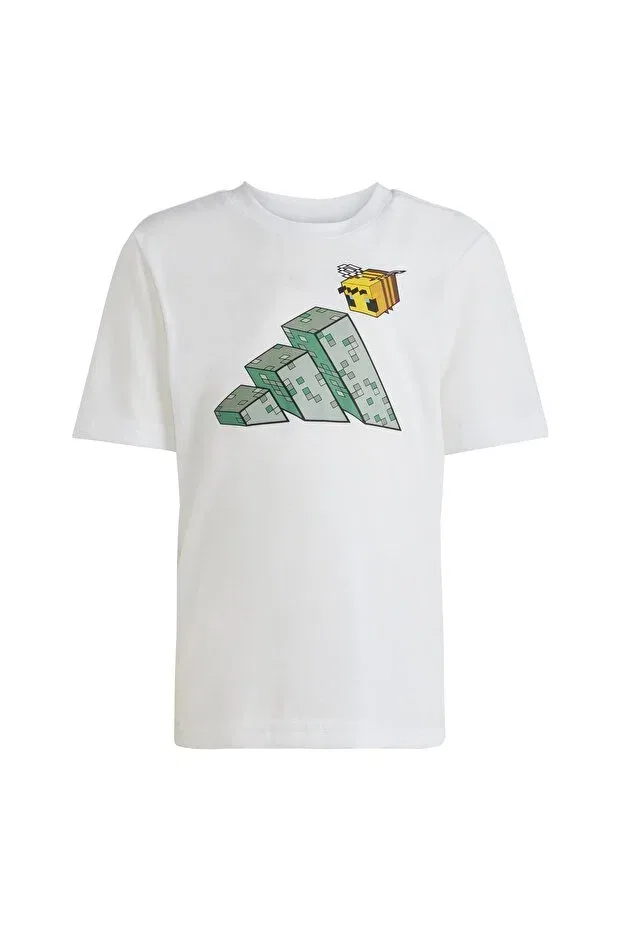 Детский спортивный костюм для мальчиков с принтом Minecraft training summer suit Adidas, White