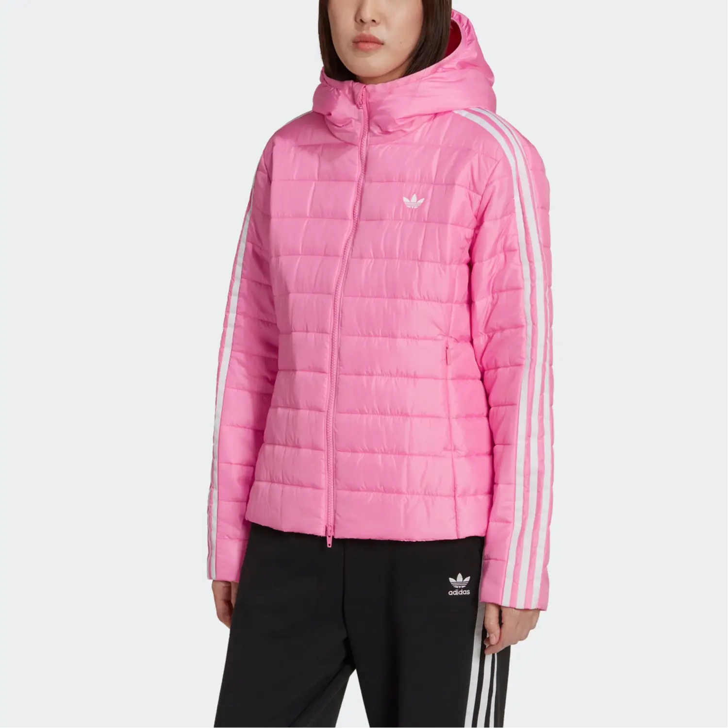 Куртка пуховик Clover Series розовый Adidas Originals — фото 3