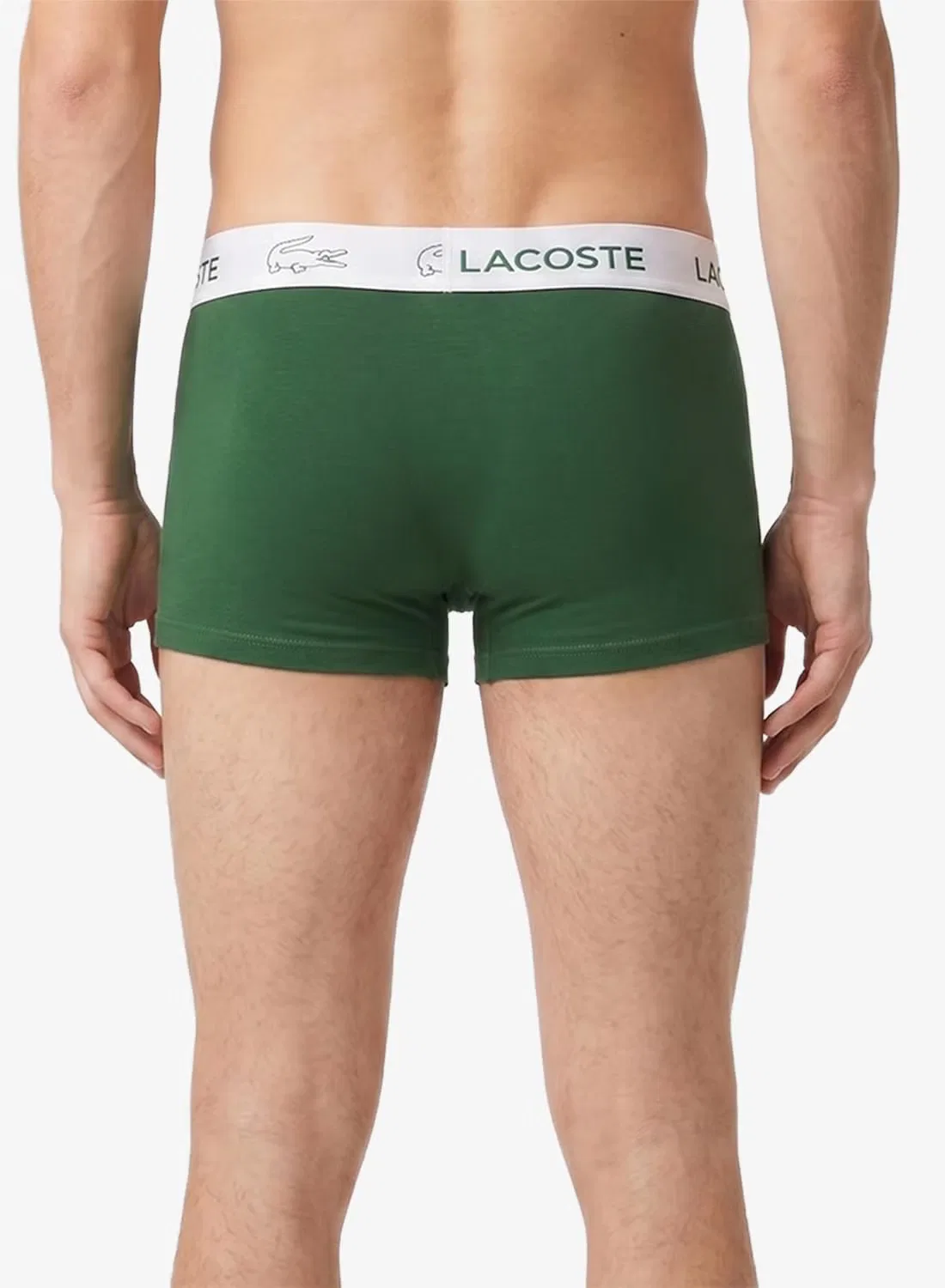 Трусы-боксеры хлопковые комплект из 3 штук Lacoste, зеленый — фото 3