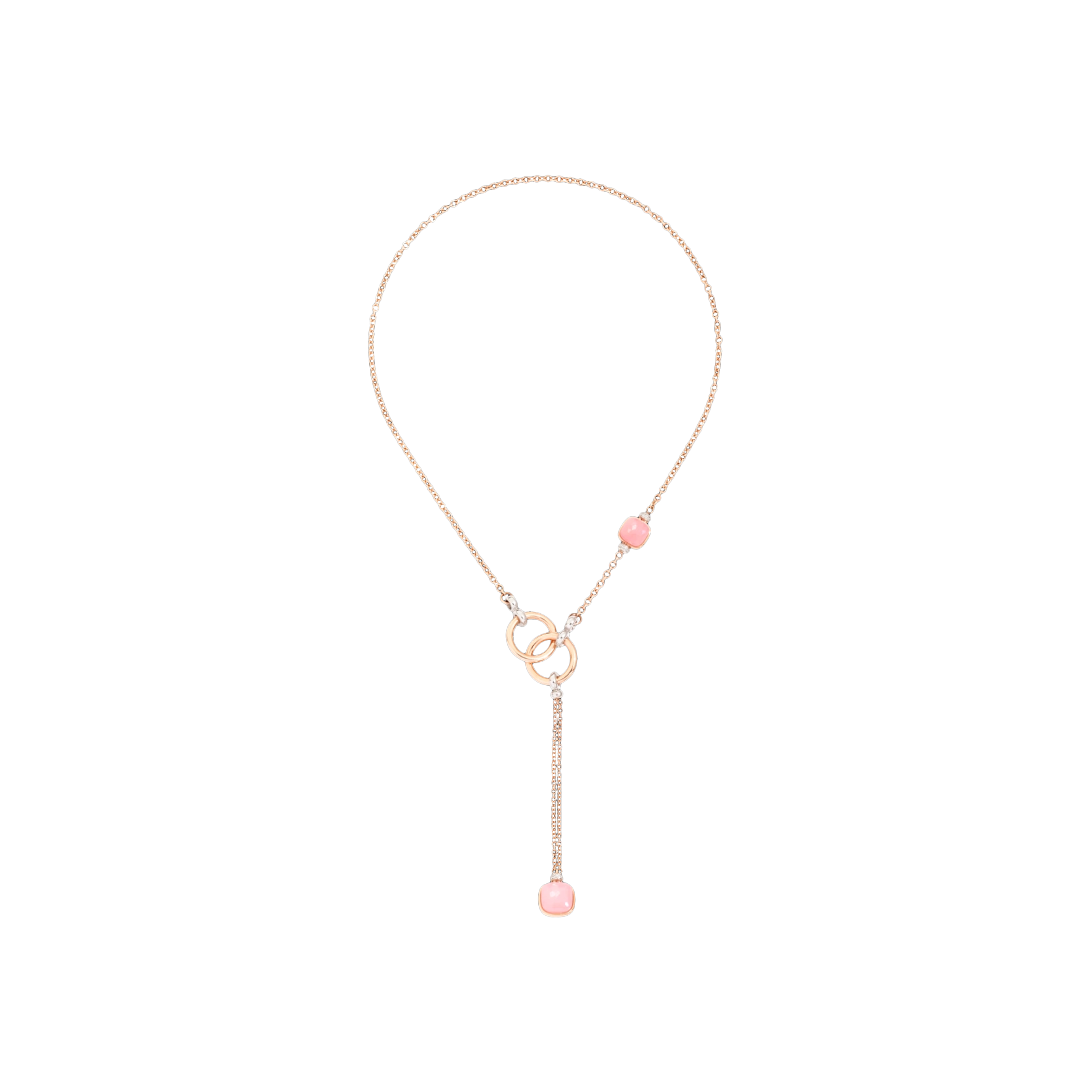 

Pomellato - nudo lariat из розового и белого золота с халцедоном, розовым кварцем и коричневыми бриллиантами - pcb9051o6000brcqr