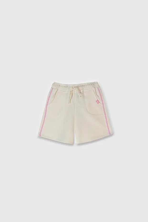 Детские шорты для девочек хлопковые Benetton, Ecru
