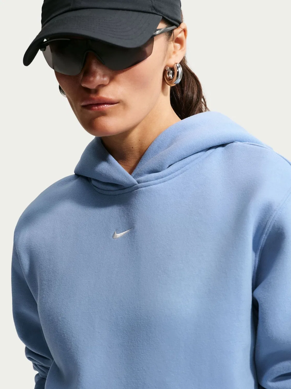 Толстовка Nike Studio Fleece Oversized, Work Blue — фото 4