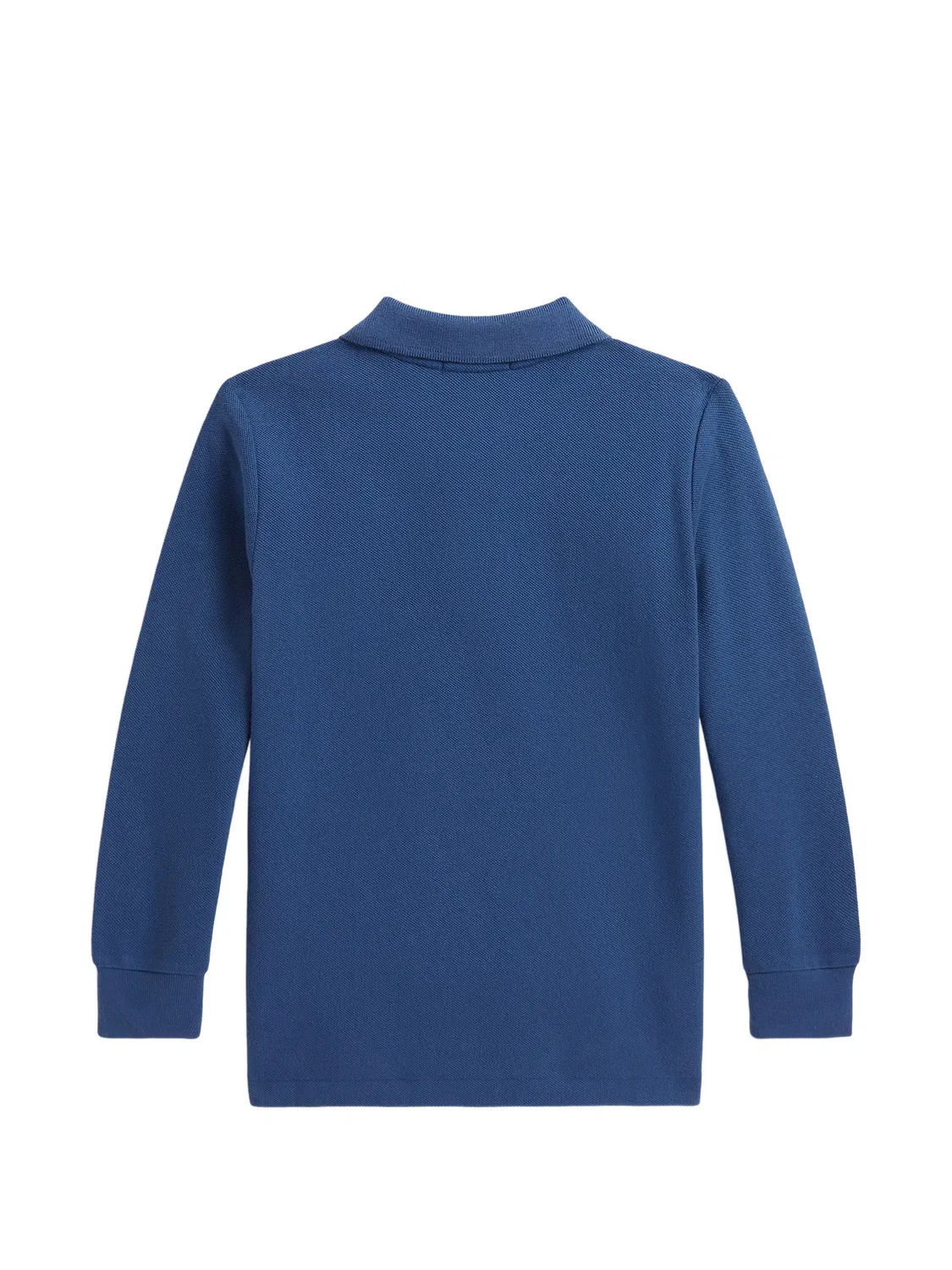 Сетчатая рубашка поло с длинными рукавами Polo Ralph Lauren Kids, синий — фото 2