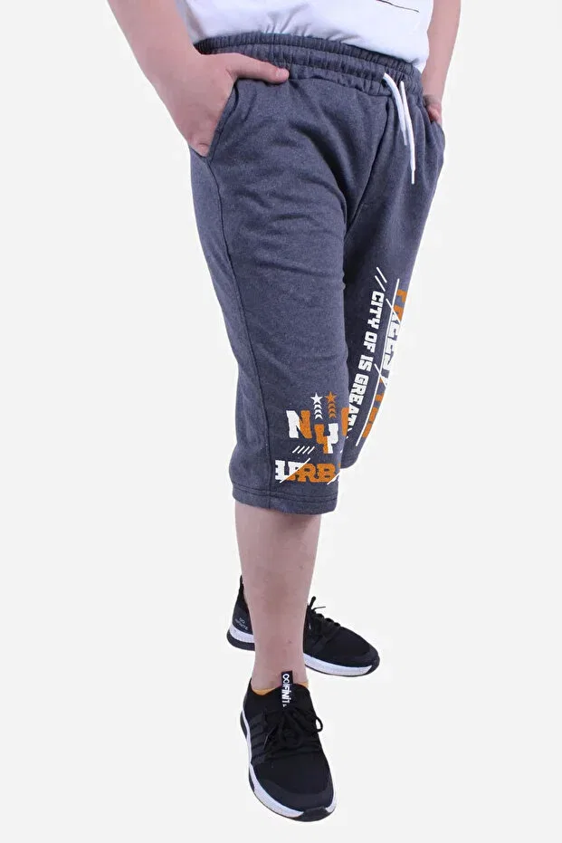 Детские шорты для мальчиков с принтом Freestyle Printed Panios Kids, Smoke Grey — фото 2