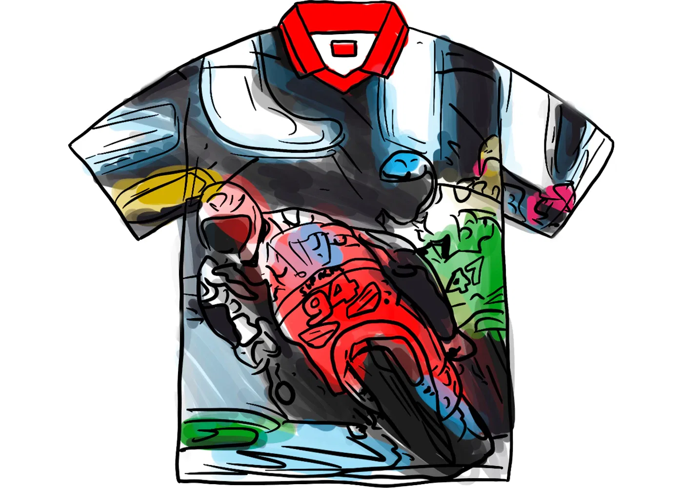 Мужская футболка с принтом Jersey Supreme, Multicolor