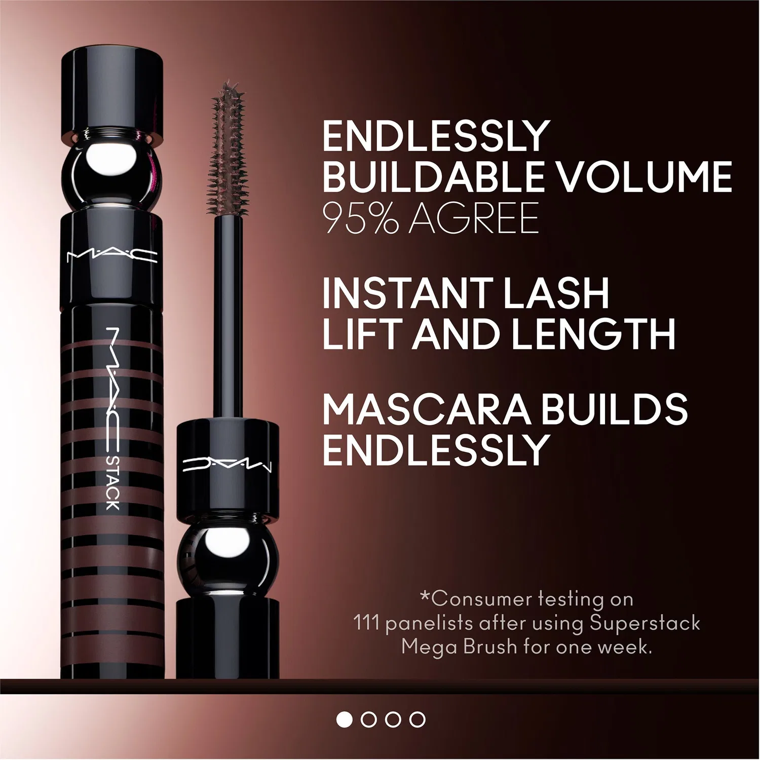 Тушь для ресниц Macstack Mascara Chestnut Brown MAC, 12 мл — фото 3