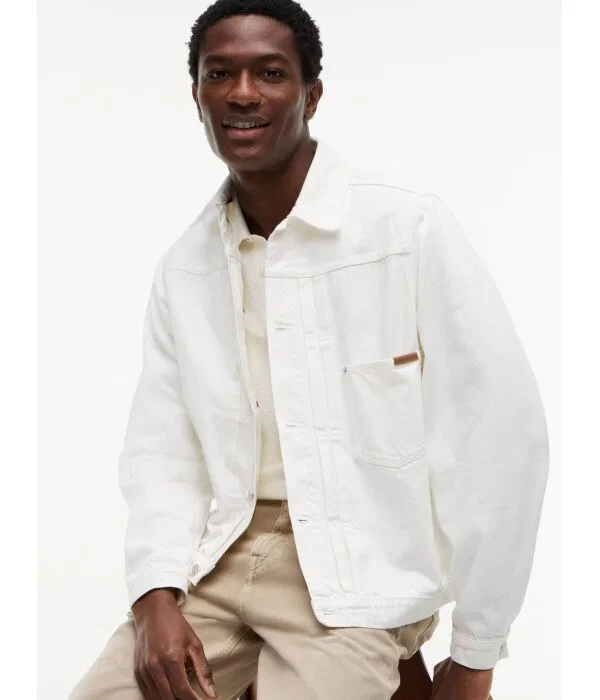 Мужская джинсовая куртка Regular Fit Tommy Hilfiger, белый — фото 3