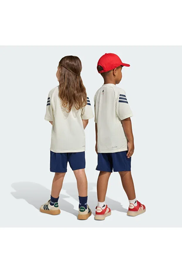 Детский спортивный комплект для девочек с коротким рукавом Adidas, White — фото 2