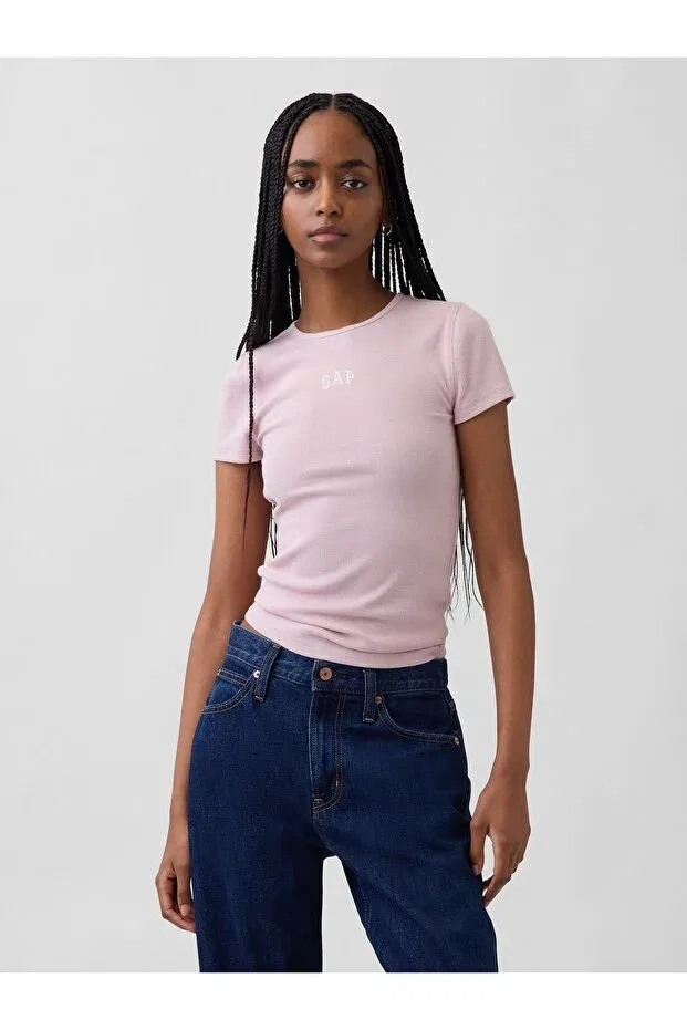 Женская футболка с принтом Gap, Pink-002