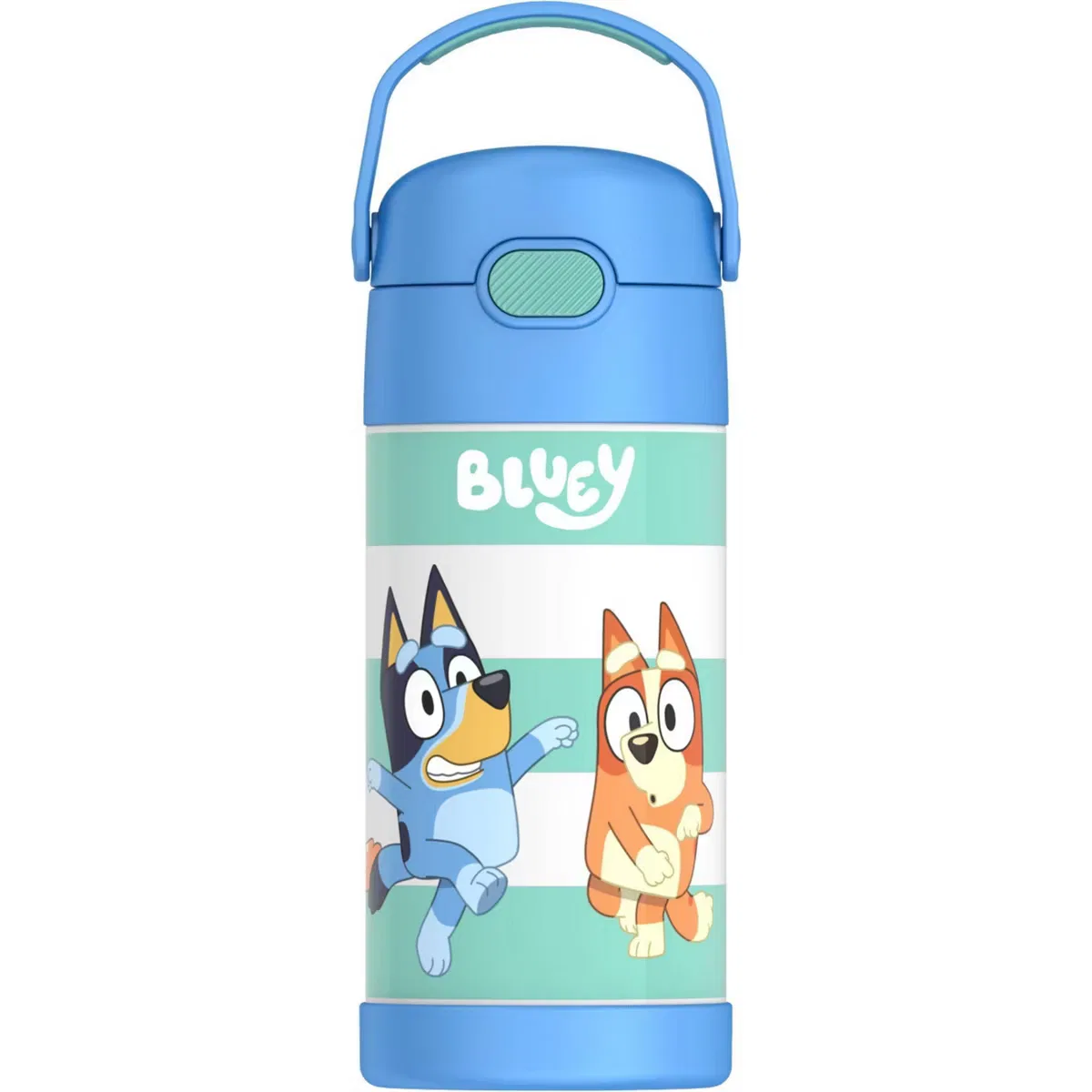 Детская бутылка для воды 350 мл с трубочкой и ручкой Bluey Thermos, Bluey