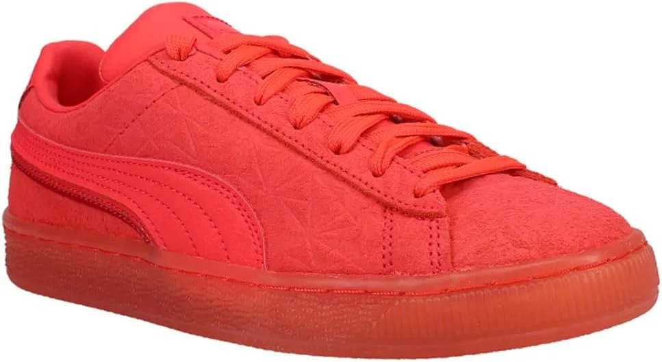 Детские кроссовки для девочек с шнуровкой Suede Triplex Mono PUMA, Red — фото 2