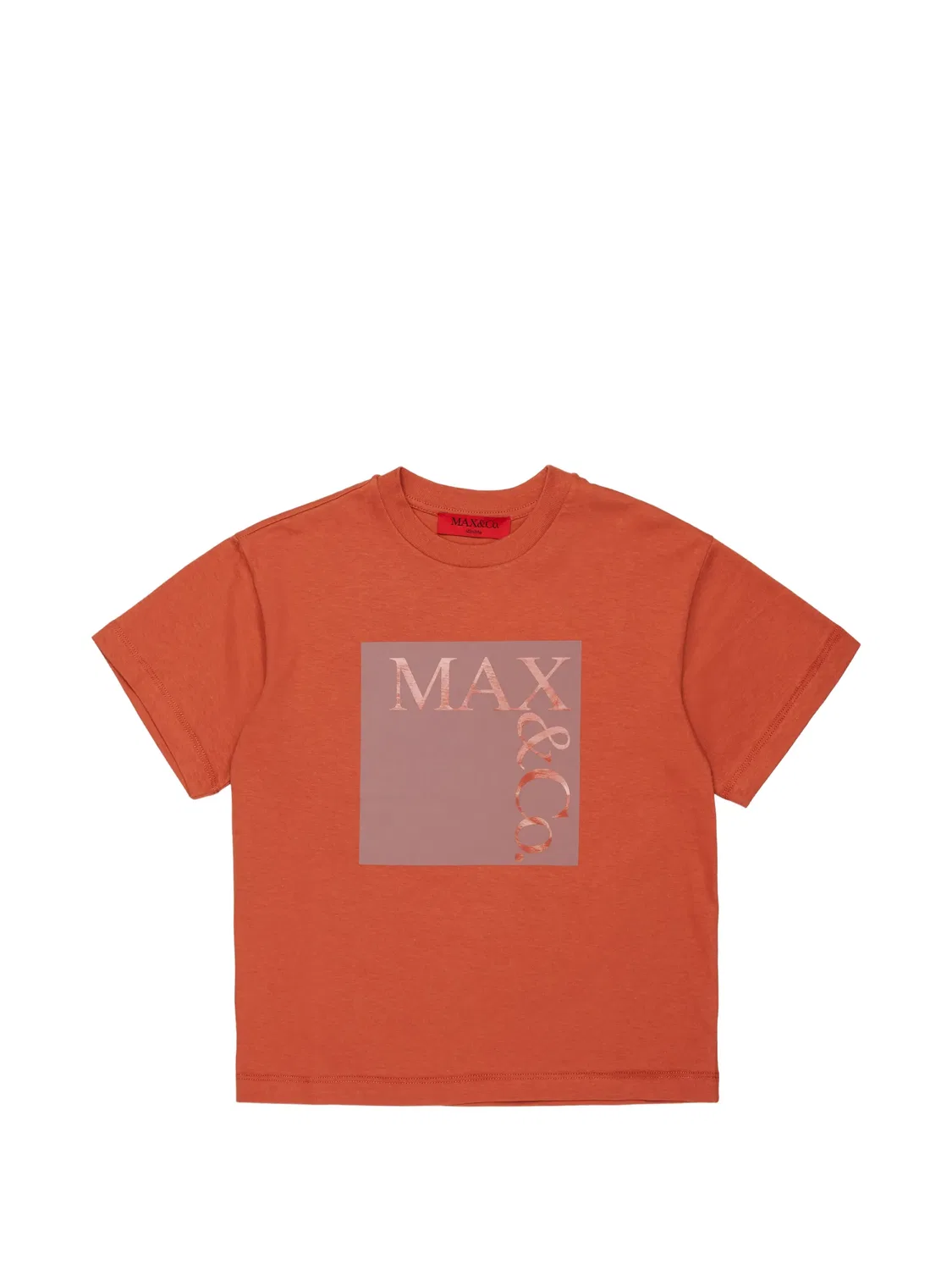 Футболка с логотипом Max&Co. Kids, оранжевый