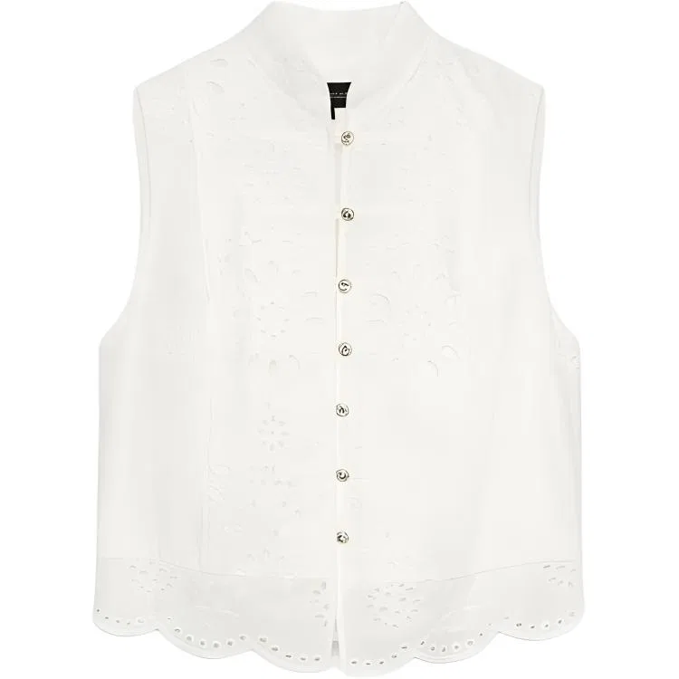 Женский топ без рукавов ZARA, White