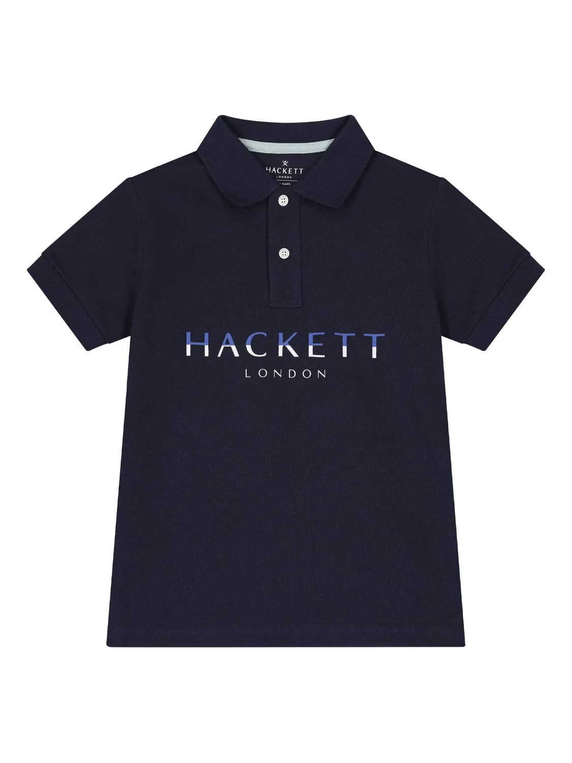 Поло с логотипом из коттона Hackett, синий