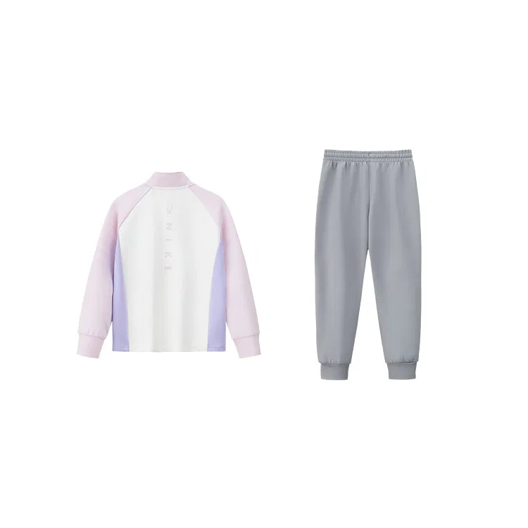 Детский спортивный костюм с воротником и умеренной растяжимостью Nike, Baby Pink — фото 4