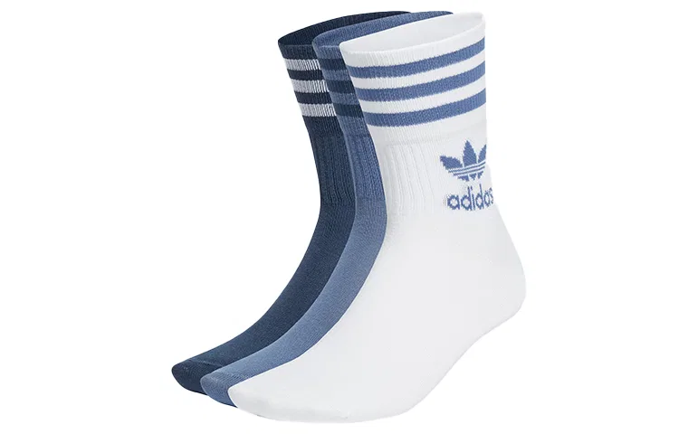 Детские носки с логотипом Adidas Originals, 3 пары, Black